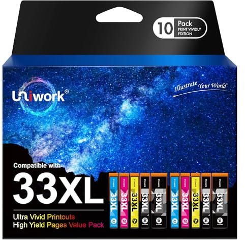 33XL Multipack Kompatible für Epson 33XL für Epson XP 7100 Druckerpatronen | 33XL Druckerpatronen für Expression Premium XP-7100 XP7100 XP-540 XP-530 XP-640 XP-830 XP-900 XP-630 XP-635 XP645 (10er-Pack)