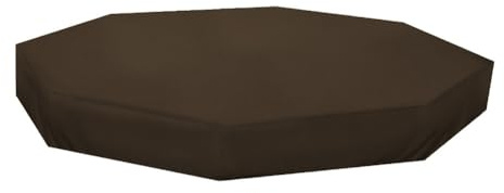 Vilgftyiet Octagon sandlådeskydd, 210D tungt Oxford-tyg, 213 cm L x 198 cm B x 22,8 cm H, med dragsko och handtag, för utomhussandgropar, picknick, camping, svart