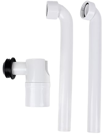 NVOQILIN 1-1/4inch Slip Inlet Drain Space Saving Sink Waste Adjustable Washbasin Siphon Bathroom Basin Sink Waste