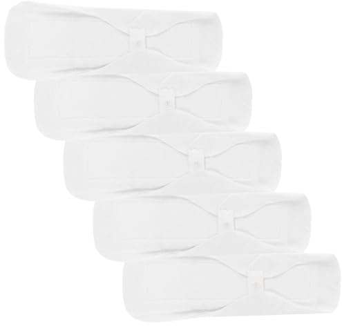BAZEITFLOW Serviettes Hygiéniques Lavables Coussinets Réutilisables Confortables 5 Pièces en Coton Design Anti-fuites pour Usage Quotidien et Nuit
