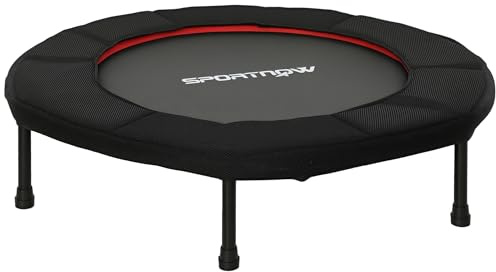 SPORTNOW Trampolino fitness con piedini antiscivolo Ø102 cm Rosso