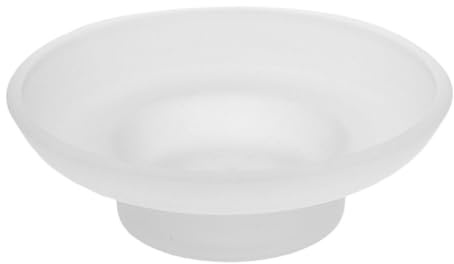 Ciieeo Piattino Portasapone in Vetro Rotondo, Base Antiscivolo e Uso Versatile, per Bagno e Cucina, Elegante per Lavandino