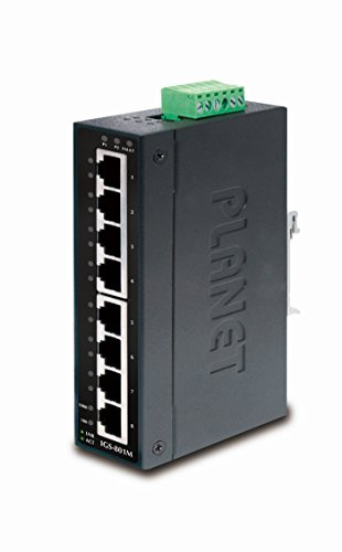 Planet IgS-801m Switch Di Rete Gestito L2/l4 Gigabit Ethernet [10/100/1000] 1u Blu (ip30 Slim Type 8-P Industrial - Manageable Gigabit Ethernet - Swi