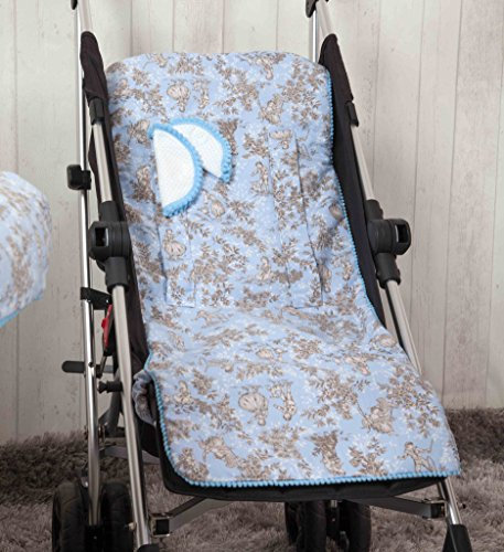 Babyline Toile - Colchoneta ligera para silla de paseo, color azul