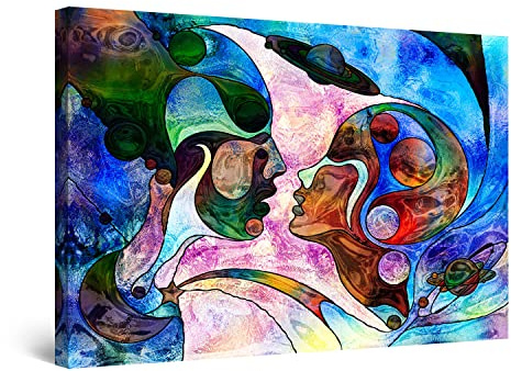Startonight Quadro su Tela Guardo nei TUOI Grandi Occhi Blu - Quadri Moderni Astratti - Stampe Camere da Letto Stampe Incorniciate 60x90 cm, Decorazione Parete, Idea Regalo Elegante Luminoso