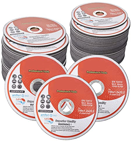 WFLNHB 100 Pack 6 Inch Cut Off Wheels for Metal and Stainless Steel Cutting Discs for Angle Grinders 6 x .045 x 7/8 Inch
