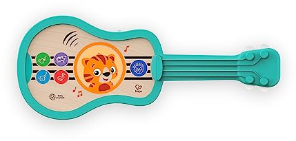 Baby Einstein, Hape Jouet Musical en Bois, Ukulélé Magic Touch, 6 Chansons, 2 Instruments Musicaux et 2 Sons d'animaux, 6 Mois+