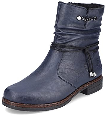 Rieker Stivaletti classici da donna 75160, stivaletti da donna, Blu, 39 EU