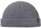 Enter the Complex® Kurze Fisherman Beanie, Docker Mütze, Herren und Damen, Trawler Beanie, 100% Merino Wolle, Rollmütze, Grau
