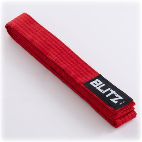 Blitz Plain Coloured Lightweight Belt - Red - 200cm