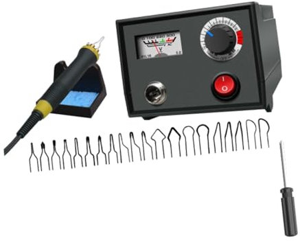 perfeclan Brandmalerei-Set, Brandmalerei-Maschine, 220 V, einstellbare Temperatur, Brenner, Holzbrenner, Werkzeug, Brandmalerei-Stift für, Holzschnitzerei, Pen Holder A