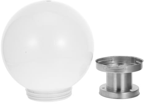 DECOMELODY Lámpara Post Exterior LED Acrílica Resistente con Base Acero Inoxidable para Jardín Patio y Terraza Iluminación Decorativa