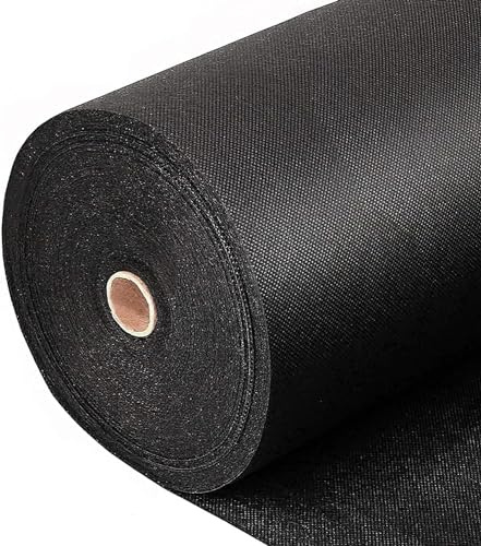 Gräs kontrollerar tyget Premium membran for ogräsbekämpning - Kraftigt svart landskapstyg, geotextil for(1x30m)