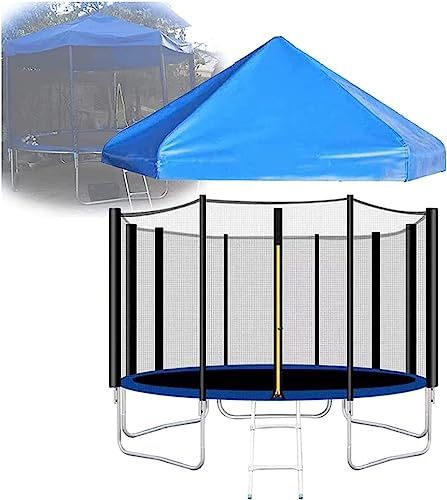 Utomhus studsmatta Baldakin, Backyard Fitness Trampolin tältskärm utan ram for sol och regn och snö, blå