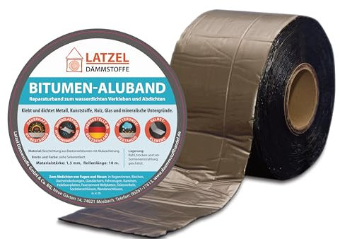 Bitumen Aluband Reparaturband Dichtband Farbe Blei 300 mm - Rolle 10 Meter