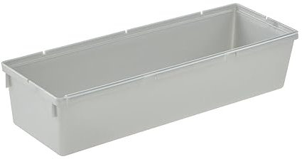 keeeper Organizer per cassetti, Ampliabile a piacere, Plastica resistente (PP), 23 x 8 x 5 cm, Pepe, Argento