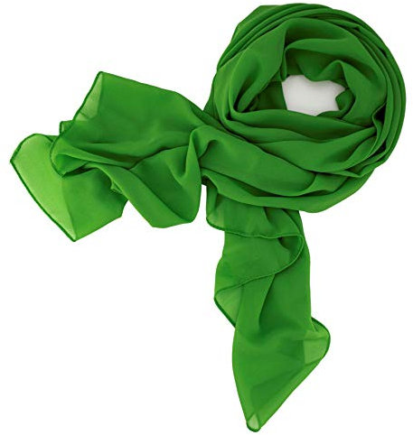 DOLCE ABBRACCIO by RiemTEX Schal Damen SWEET LOVE Stola Chiffon Tuch in 30 Unifarben Schals und Tücher Halstücher XXL Chiffontücher in trendigem Grün Halstuch für jede Jahreszeit (Grün)