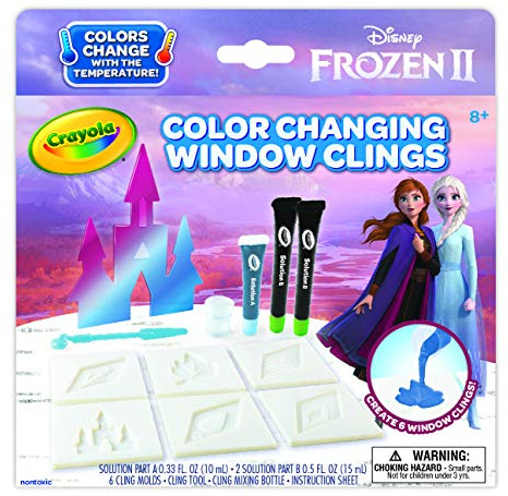 Crayola Frozen 2 Window Clings, Color Changing Custom Window Clings, Frozen Gift, Ages 8, 9, 10