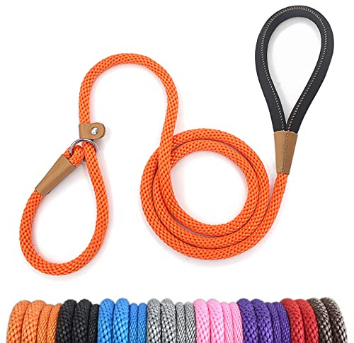 lynxking Laisse Chien Corde 1.3cm x 180cm Laisse pour Chien en Nylon avec Poignée Rembourrée Réfléchissant Laisse Coulissante Aux Chiot, Petits, Moyens et Gros Chiens
