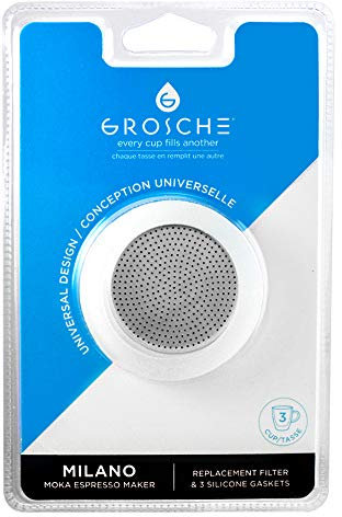 GROSCHE Milano Espresso Maker Replacement - 3 Espresso Cup Size Gasket