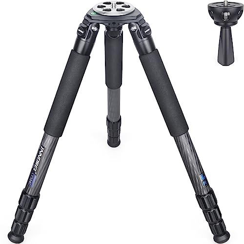 INNOREL LT324C Carbon Fiber Tripod 146cm Professional Heavy Duty Camera Tripod Max Tube 32mm Max Load 66Lb/30kg with 75mm Bowl Adapter Tripod Bag Spikes Ultra Stable Birdwatching (Tripod+BL75N)