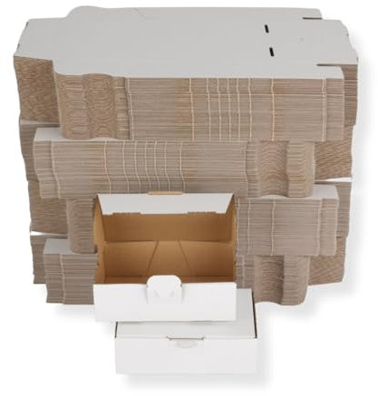 200 St. Maxibriefkarton 160 x 110 x 50 mm DIN A6 weiß Warensendung Faltkarton, Warenpost, Klappdeckelkarton