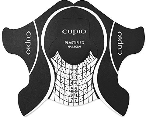 Cupio Schablonen plastifiziert 50 Stück – Professionelle Nail Forms für Nagelverlängerung & Gelmodellage – Stabil, formfest & präzise Haftung – Ideal für UV-Gel, Acryl & lange Nagelformen