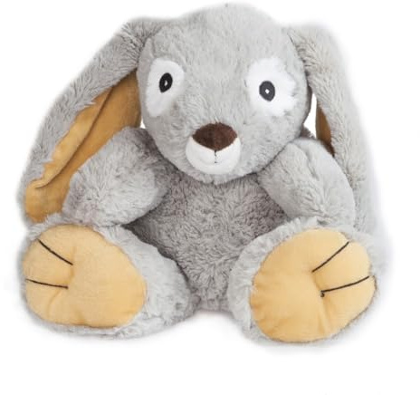 Pelucho - Peluche Bouillotte Déhoussable - Bien-Être, Chaleur et Douceur - Micro-Ondable - Grains de Blé et Fleurs de Lavande - Fabriquée en France - Lapin