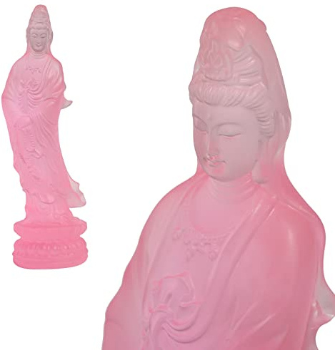Guan Yin Statue, Quan Yin, Kwan Yin im Wind, Kuan Yin Buddha-Statue, Zen, meditierende Statue, Göttin der Göttin der Gnade und des Mitgefühls im Wind, Yoga, spirituelle Feng Shui-Dekoration | Natürliche Materialien, handgefertigt, durchscheinend, rein, langlebig, klassischer Stil, Heilung, Barmherzigkeit