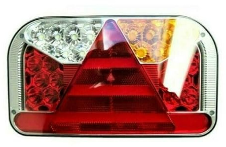 MelTruck LED Rückleuchte rechts 6 Funktionen 12V 24V 5 Polig Bajonett Anhänger Trailer LKW