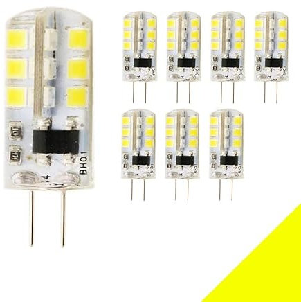 G4 LED Lampen Licht, 3W LED G4 Birnen Warmweiß 2700-3000K 300LM, 220V AC, Kein Flackern Dimmbar 360° Lichtwinkel Stiftsockellampe kleine Glühlampe Leuchtmittel Pendelleuchte Nicht Dimmbar, 8er Pack