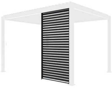 sweeek - 130cm persianas de Aluminio para pérgola Triomphe, Triomphe persiana 130cm, Antracita, 123x6x238 cm