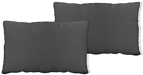 Ferocity Cojín para Banco de jardín Set x2, pequeño cojín Lateral, 30x40x12 cm, cojín Resistente al Agua para Muebles de jardín, palets y terrazas, Color Graphite [133]