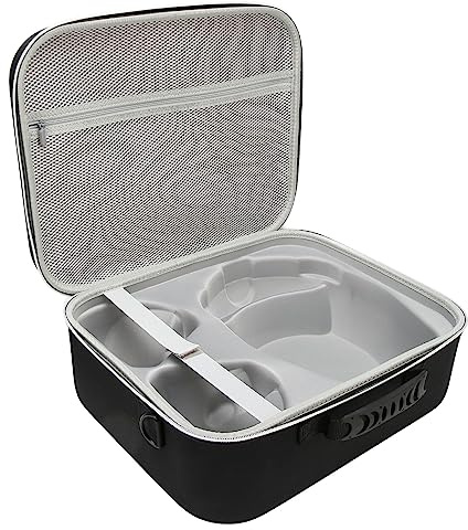 Elprico Étui de Transport Rigide pour PS VR2, Sac de Voyage avec Double Poche Zippée Intégrée, pour Sac de PS VR2 avec Bandoulière, adapté pour Le Voyage et Le Stockage à