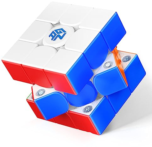 GAN 356ME Cubo di Velocità Professionale 3x3 Cubo Magnetico, Speed Cube con 12 Livelli di Regolazione della Tensione, Cubo GAN 3x3 con 48 Capsule Magnetiche, Allenamento e Competizione
