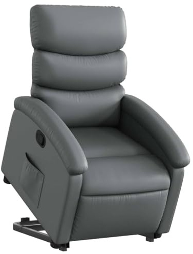 vidaXL Relaxsessel mit Aufstehhilfe Grau Kunstleder
