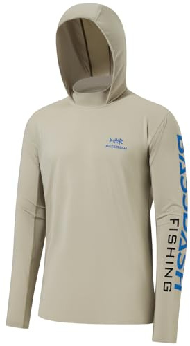 Bassdash UPF 50+ Men’s UV Sun Protection Long Sleeve Performance Fishing Hoodie Hooded Shirts