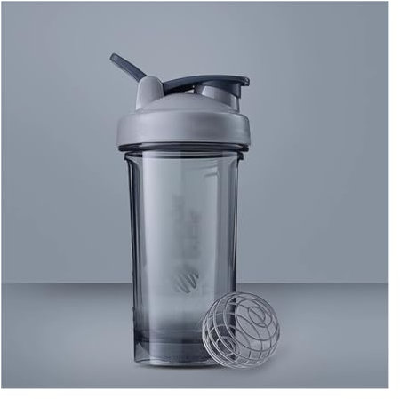 Water Bottle Botella de agua de plástico, termo for deportes al aire libre con asa y taza deportiva reutilizable a prueba de fugas for gimnasio, jarra de agua for acampar Bidon Ciclismo ( Color : Gray