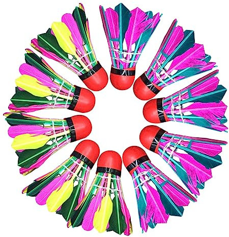 BELLIFFY 11stücke Teiliges Bunte Badmintonbälle Leicht Und Langlebig Für Erwachsene Für Indoor Und Outdoor-Spiele Gute Flugleistung Und Einfach Zu Lagern