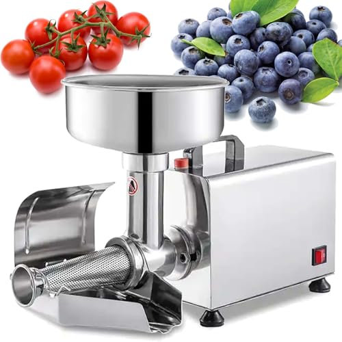 RSPPPJQ 370W Electric Tomato Strainer Machine,Stainless Steel Commercial Food Milling Press Machine for Making Jams and Sauces - Ideal for Canning and Fruit Pressing Operations
