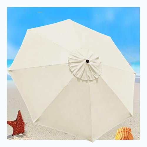 Telo di Ricambio per Ombrellone con Tettoia Impermeabile, 200-350cm, 6-8 Stecche, Baldacchino (W15, 6 Ribs- 7.5 FT 230 cm)