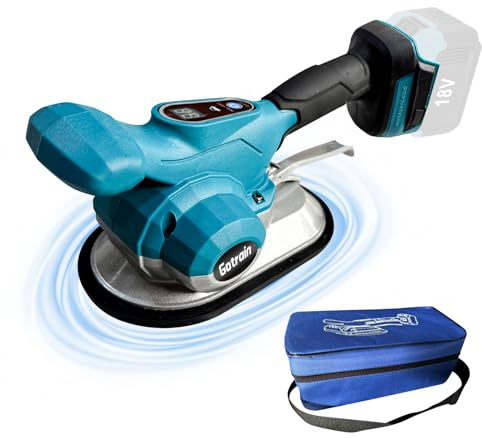 Strumento di Vibrazione per Piastrelle per Batteria Makita 18V con Ventosa da 19,5 cm, Livellatore per Piastrelle e Mattoni 200 kg, Ventosa Vibrante per Piastrelle a 6 Livelli 33000 RPM (per Batteria