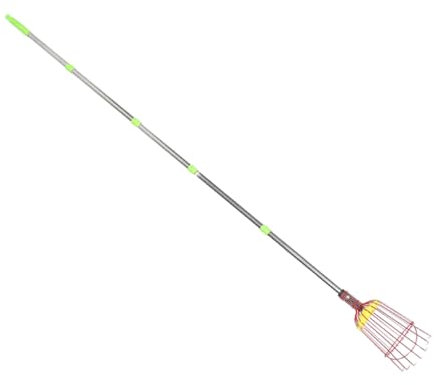 TOGEVAL Cueilleur De Fruits Télescopique avec Panier Poteau Extensible pour Cueillette Facile des Pommes Poires Et Baies Outil De Jardinage Léger Et Portable