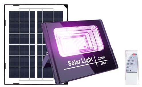 Lámpara de Planta, Foco solar for el crecimiento de plantas, 200 W, IP66, resistente al agua, de espectro completo, lámpara hidropónica, invernadero, tienda for plantar semillas de flores para Plantas