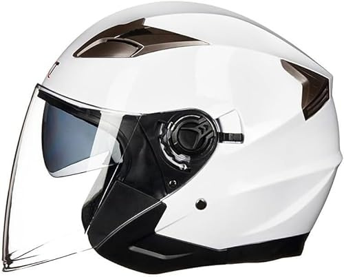 Casque Jet Moto Bluetooth Dot/ECE Homologué Casques De Moto Électrique Scooter avec Double Visière Casque Jeunes Hommes Femmes Casque Moto Casque Scooter Intégré Casque