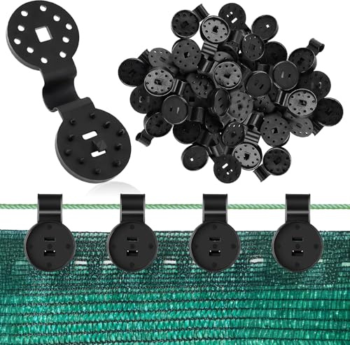 50pcs Shade Cloth Plastic Clips, Lock Grip for Sunshade Net, Shade Netting Fixing Clip, Greenhouse Film Sunshade Net Clip, Sunshade Net Fixing Clip for Awning Canopy, Garden Tent Shelters Anti Bird