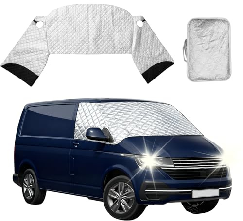Protector de parabrisas para VW T6, cubierta exterior con algodón interior, cubierta frontal para bebé, protección contra el escarcha, anti-sol, termo-alfombras, protector solar