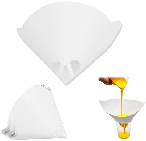 100 Stück konische Papiersiebe für Farbe, Einweg-Malfilter mit 100-Mesh-Filter für Autolack, Lacke, Harze, praktisches Zubehör zur Vermeidung von Verstopfungen, für präzises Arbeitenk