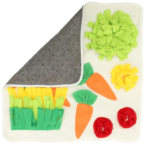 NUOBESTY Bunny Slow Feeding Schnüffelmatte aus Hochwertigem Trainingspad für Kaninchen Meerschweinchen und Hamster Fördert Natürliche Futtersuche Energiesparend und Gesundheitsfördernd