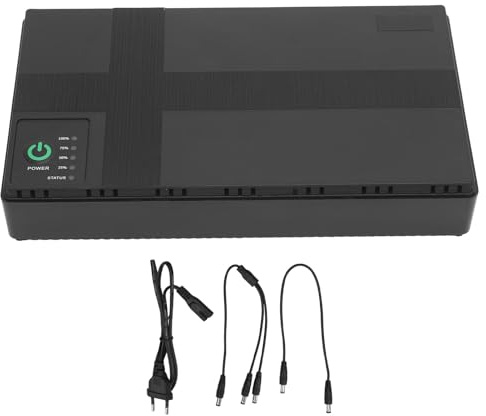 Batterie UPS 20000mAh Alimentation sans Interruption Ports Sortie pour système sécurité caméra routeur Maison Bureau Surveillance